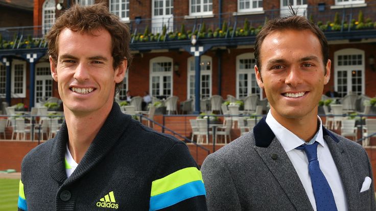 Andy Murray and Ross Hutchins, Tournament Director, together at The Queens Club