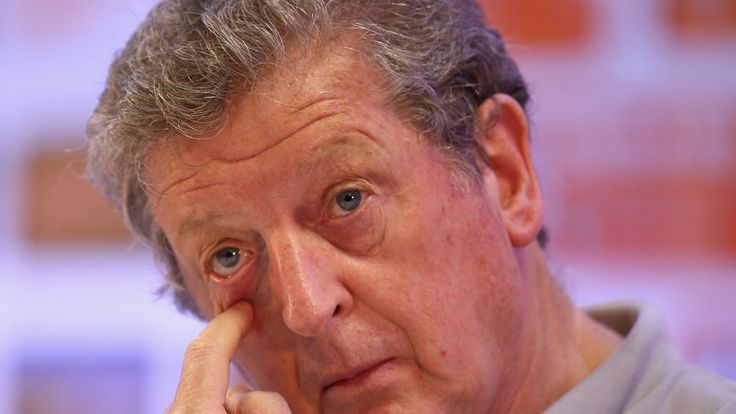 RIO DE JANEIRO, BRAZIL - JUNE 22:  Manager Roy Hodgson talks to the media during an England press conference at the Urca Military Base on June 22, 2014 in 