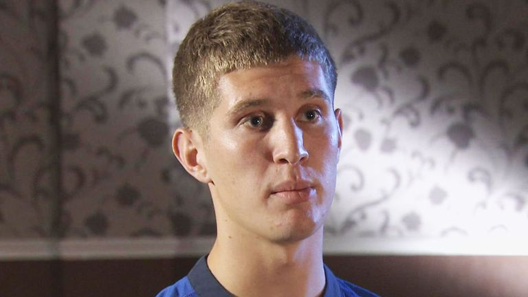 John Stones shows off new Everton home kit for next season