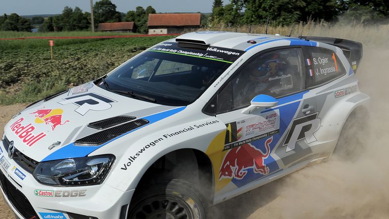 MIKOLAJKI, POLAND - JUNE 28:  Sebastien Ogier of France and Julien Ingrassia of France compete in their Volkswagen Motorsport Polo R WRC during Day Two of 