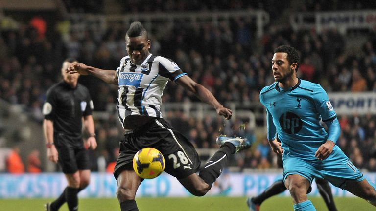 Sammy Ameobi in action for Newcastle against Spurs
