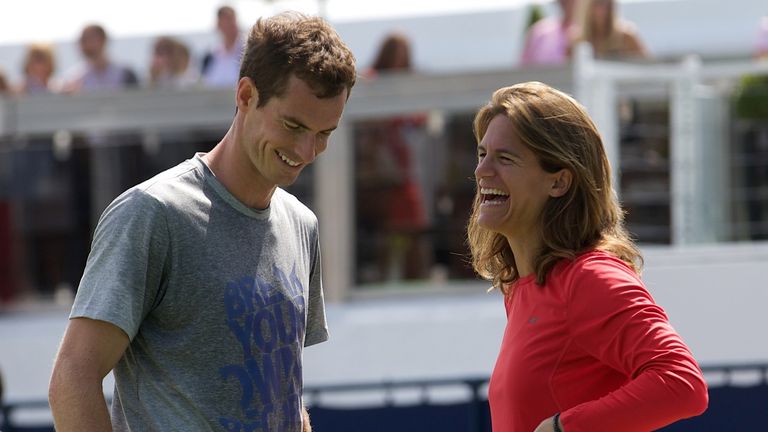 Andy Murray and Amelie Mauresmo. Aegon Championships, Queen's Club. June 12 2014.