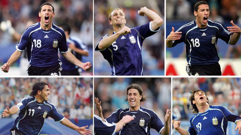 Argentina Serbia 2006 World Cup - Maxi Rodriguez, Esteban Cambiasso, Carlos Tevez, Hernan Crespo & Lionel Messi