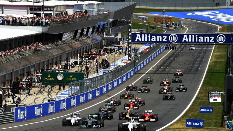 Excitement: The start of the Austrian GP