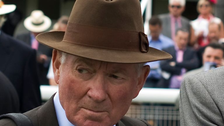 Barry Hills at York racecourse on August 18, 2011