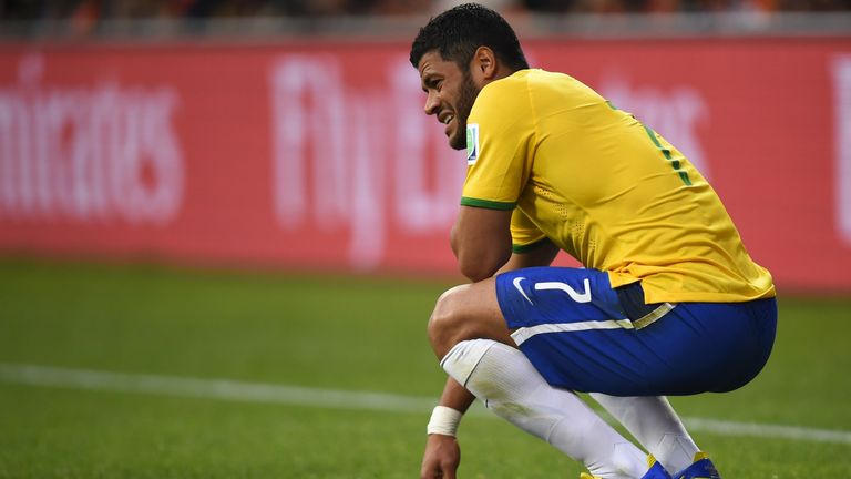 Hulk is seen during a Group A football match between Brazil and Croatia at the Corinthians Arena in Sao Paulo during the 2014 FIFA World Cup match