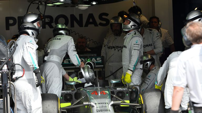 Lewis Hamilton retired from the race