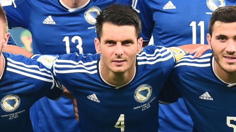 Emir Spahic defender for Bosnia &Herzegovina