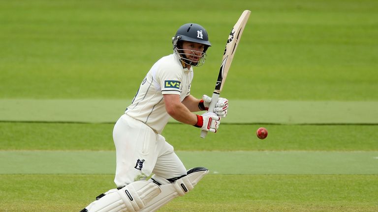BIRMINGHAM, ENGLAND - MAY 26:  Ian Westwood of Warwickshire in action during the LV County Championship match between Warwickshire and Somerset at Edgbasto