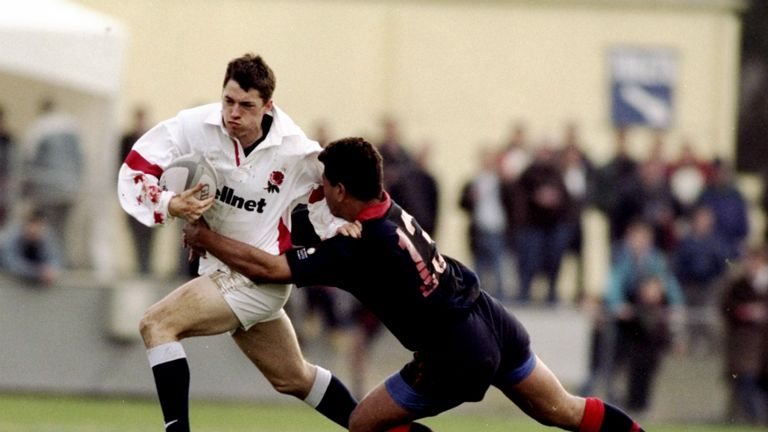 Dominic Chapman looks to break away during England's tour match against New Zealand Academy