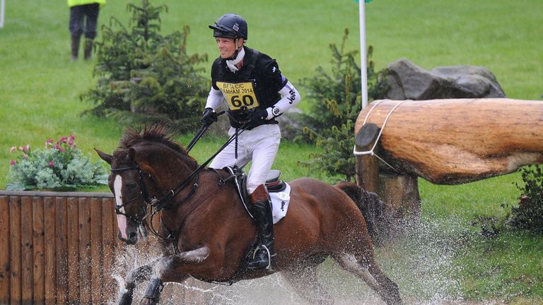 William Fox-Pitt riding Chilli Morning competes in the CIC3* cross country event during the Bramham International Horse Trials at Bramham Park, West Yorksh