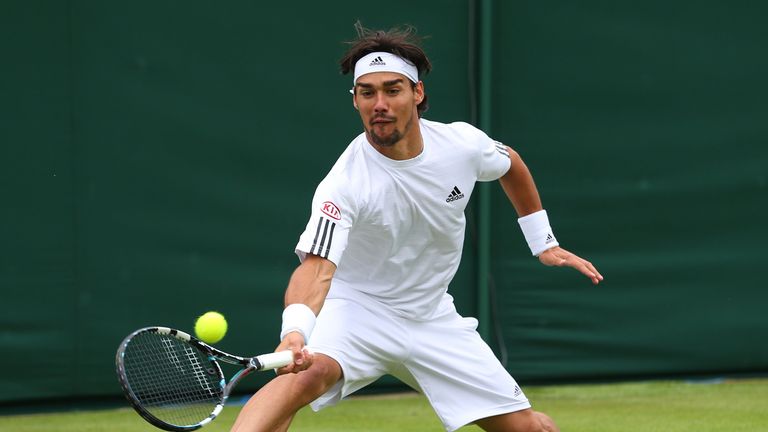 Fabio Fognini during the 2013 Wimbledon tournament