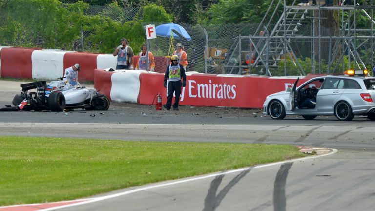 Felipe Massa's wrecked Williams
