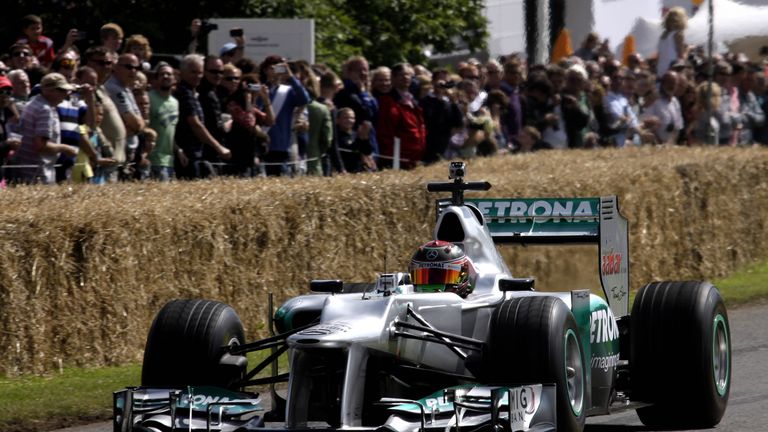 A Mercedes F1 car at the 2012 Goodwood Festival of Speed