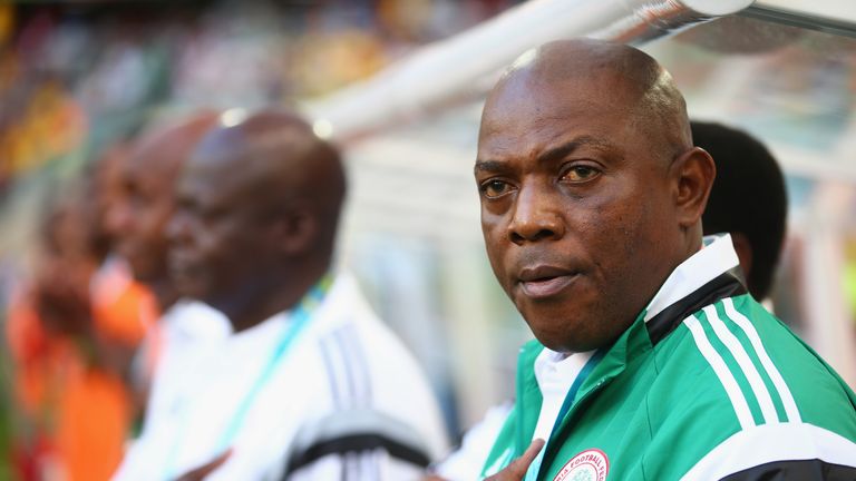 CURITIBA, BRAZIL - JUNE 16:  Head coach Stephen Keshi of Nigeria looks on during the 2014 FIFA World Cup Brazil Group F match between Iran and Nigeria at A