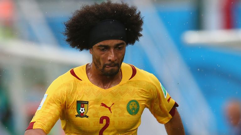 Benoit Assou-Ekotto of Cameroon controls the ball during the 2014 FIFA World Cup Brazil Group A match between Mexico and Cameroon
