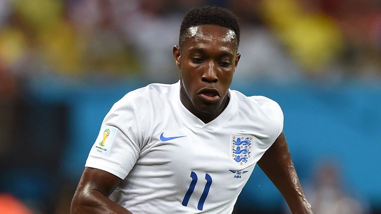 Danny Welbeck of England controls the ball during the 2014 FIFA World Cup Brazil Group D match between England and Italy at Arena Amazonia in Manaus