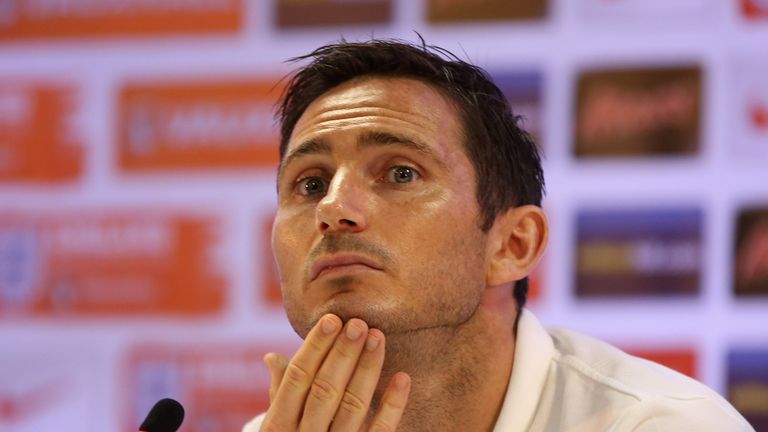 RIO DE JANEIRO, BRAZIL - JUNE 17:  Frank Lampard taks to the media during an England press conference at The Urca Miltary Base on June 17, 2014 in Rio de J