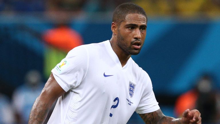 Glen Johnson of England controls the ball  during the 2014 FIFA World Cup Brazil Group D match between England and Italy at Arena Amazonia