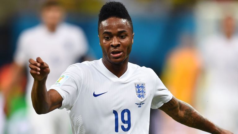 Raheem Sterling of England controls the ball during the 2014 FIFA World Cup Brazil Group D match between England and Italy 