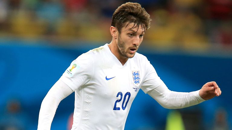 England's Adam Lallana during the FIFA World Cup, Group D match at the Arena da Amazonia, Manaus, Brazil.