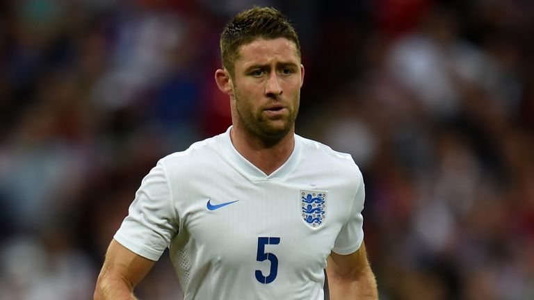 Gary Cahill of England in action during the international friendly match between England and Peru at Wembley Stadium on May 30, 