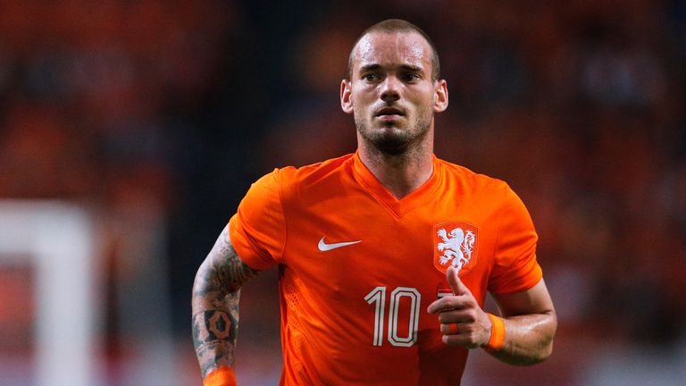AMSTERDAM, NETHERLANDS - JUNE 04:  Wesley Sneijder of Netherlands in action during the International Friendly match between The Netherlands and Wales at Am