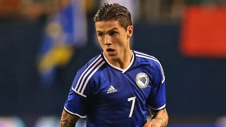 Muhamed Besic of Bosnia & Herzegovina moves against Mexico during an international friendly match at Soldier Field 