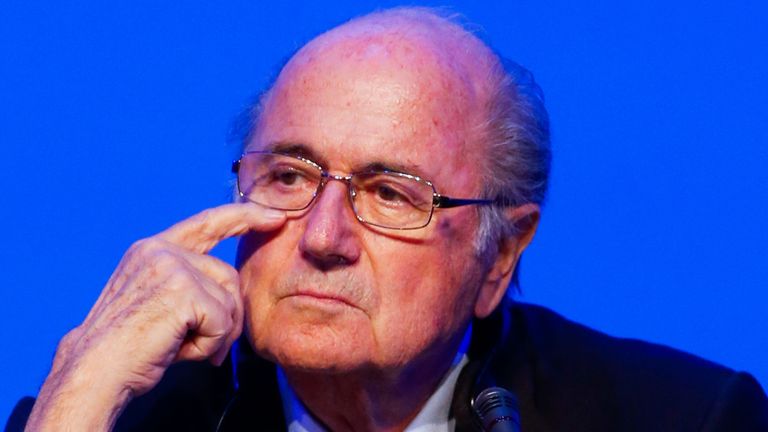President of FIFA Joseph Blatter speaks to the media during the press conference following the 64th FIFA Congress