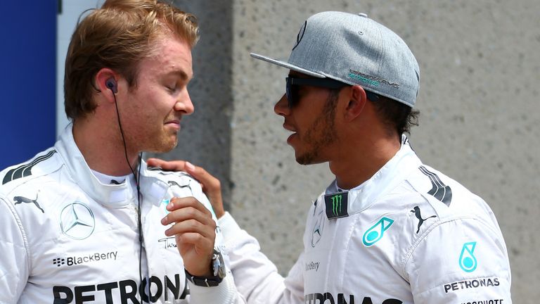 Nico Rosberg and Lewis Hamilton