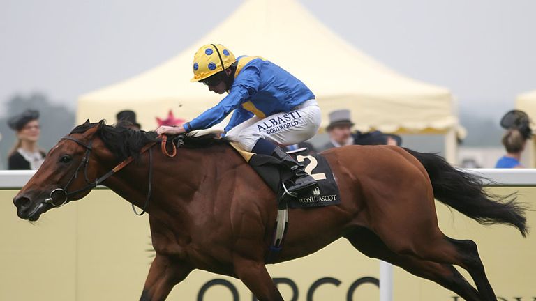 and the colt lengthens willingly for Ryan Moore