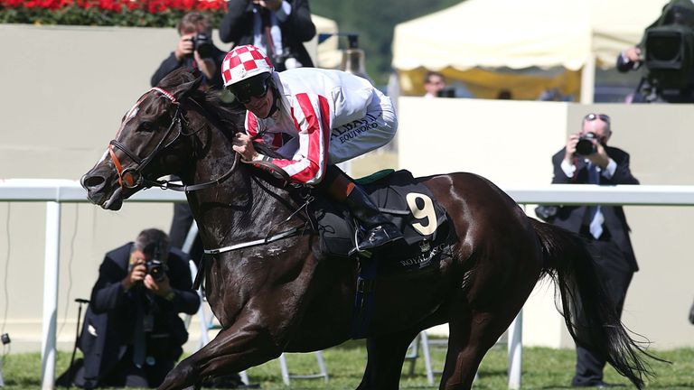 Sole Power ridden by Richard Hughes before winning the King's Stand Stakes during Day One of the 2014 Royal Ascot Meeting at Ascot Racecourse, Berkshire.