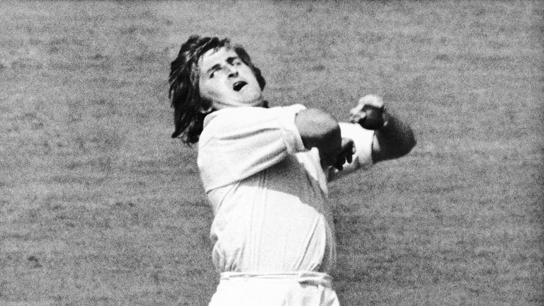 Australia's Gary Gilmour in action at The Oval during the 1975 World Cup.