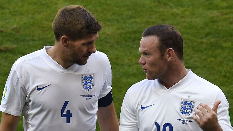 Steven Gerrard Wayne Rooney England World Cup