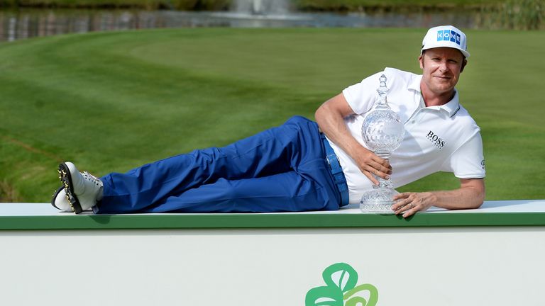 Mikko Ilonen relaxes after winning the Irish Open