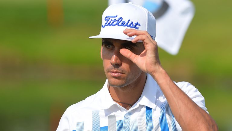 COLOGNE, GERMANY - June 26 : Rafa Cabrera-Bello of Spain acknowledges the applause from the gallery around the 18th green during the first round of the BMW