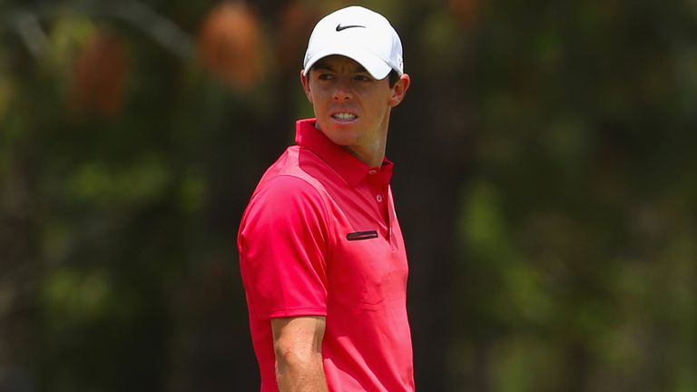 PINEHURST, NC - JUNE 13:  Rory McIlroy of Northern Ireland looks on from the 11th green during the second round of the 114th U.S. Open at Pinehurst Resort 