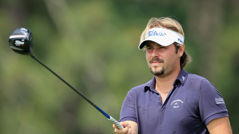 PINEHURST, NC - JUNE 13:  Victor Dubuisson of France hits his tee shot on the fourth hole during the second round of the 114th U.S. Open at Pinehurst Resor