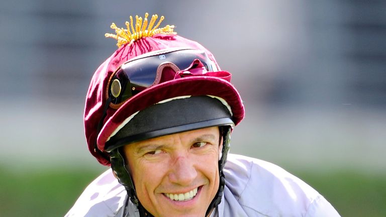 Frankie Dettori celebrates a double for Al Shaqab on the The Wow Factor