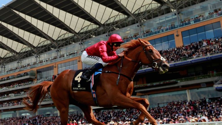 Eagle Top ridden by William Buick on their way to victory in the King Edward VII Stakes during Day Four of the 2014 Royal Ascot Meeting at Ascot Racecourse