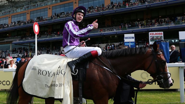 There's a thumbs up from the winning rider
