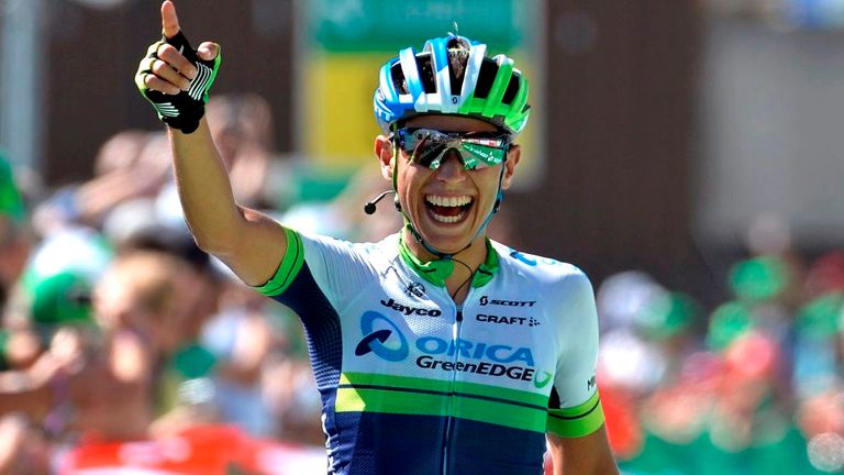 Johan Esteban Chaves wins on stage eight of the 2014 Tour de Suisse