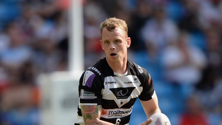 Kevin Brown of Widnes Vikings in action during the Super League match at Magic Weekend