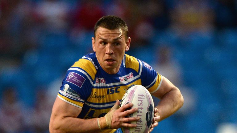 Kevin Sinfield of Leeds Rhinos in action during a Super League match