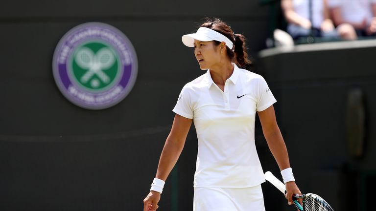 Li Na. Wimbledon, June 27 2014.