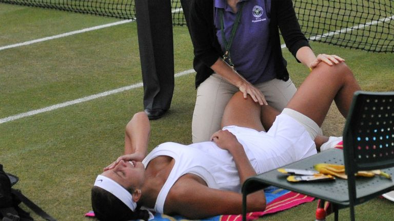 Madison Keys: Forced to withdraw after suffering a thigh injury 