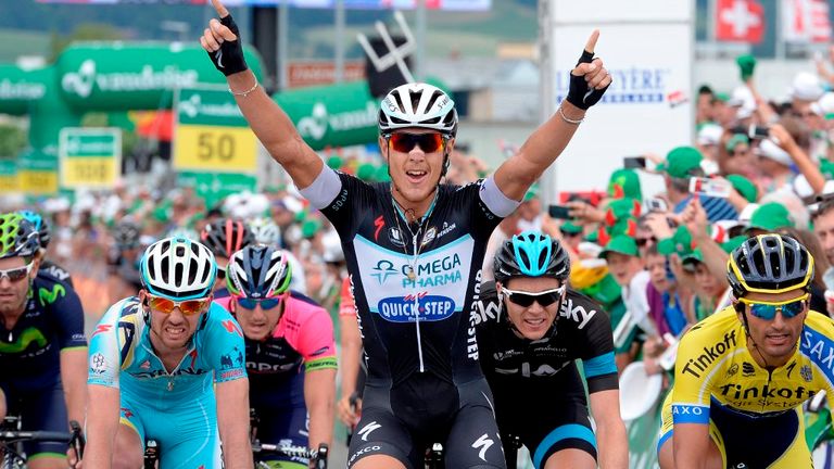 Matteo Trentin wins stage six of the 2014 Tour de Suisse