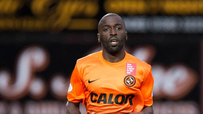 Dundee Utd Morgaro Gomis making his debut during the Scottish Premier League match v St Mirren at Tannadice Park