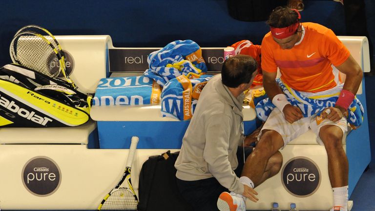 Injury woes: Nadal forced out