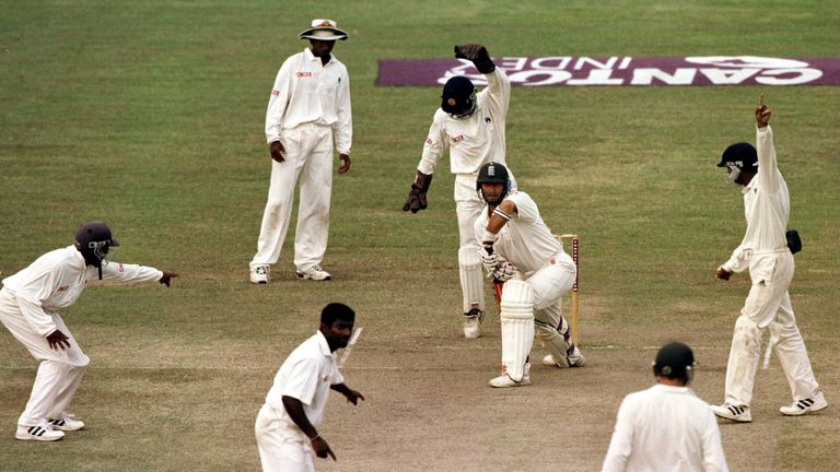 25 Feb 2001:  Nasser Hussain. England v Sri Lanka in Galle.